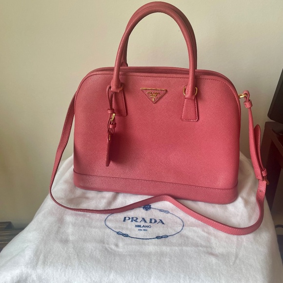 Prada TAMARIS  Saffiano Lux BN2558 Leather Tote - Picture 1 of 16